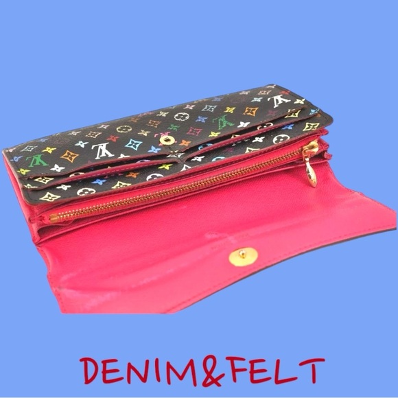 Louis Vuitton Monogram Multicolor Portefeuille Sarah Long Wallet w/Box |PRELOVED - Picture 9 of 15